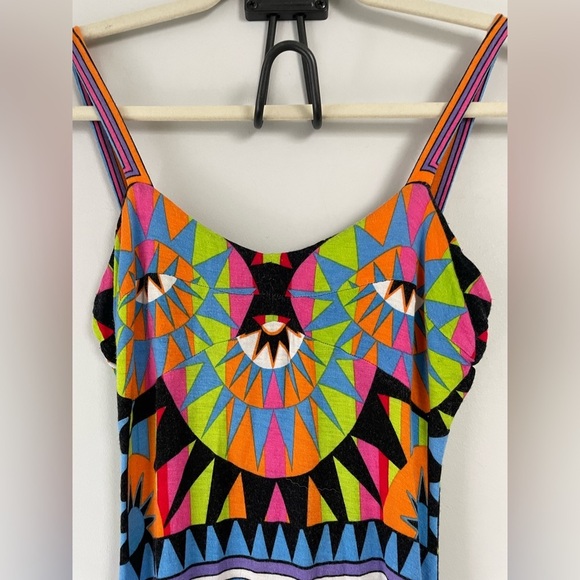 Mara Hoffman Swim, women XS, multicolor geometric pattern ladder back midi maxi - Picture 2 of 8